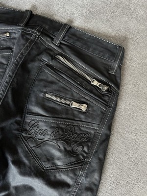 Vintage Cipo & Baxx Biker Indie Sleaze Slim Jeans Multi Zip Pants