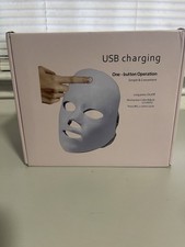 7-color LED Light Therapy Mask for Face, USB, Adjustable, Dimmable, Portable