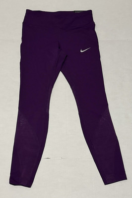 Nike Epic Lux Running Leggings Womens M Purple Dri-FIT Mesh NWT