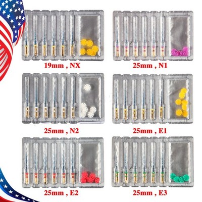 Dental Endodontic Endo Memory Engine Rotary Root Canal NiTi File 25mm files 6PCS