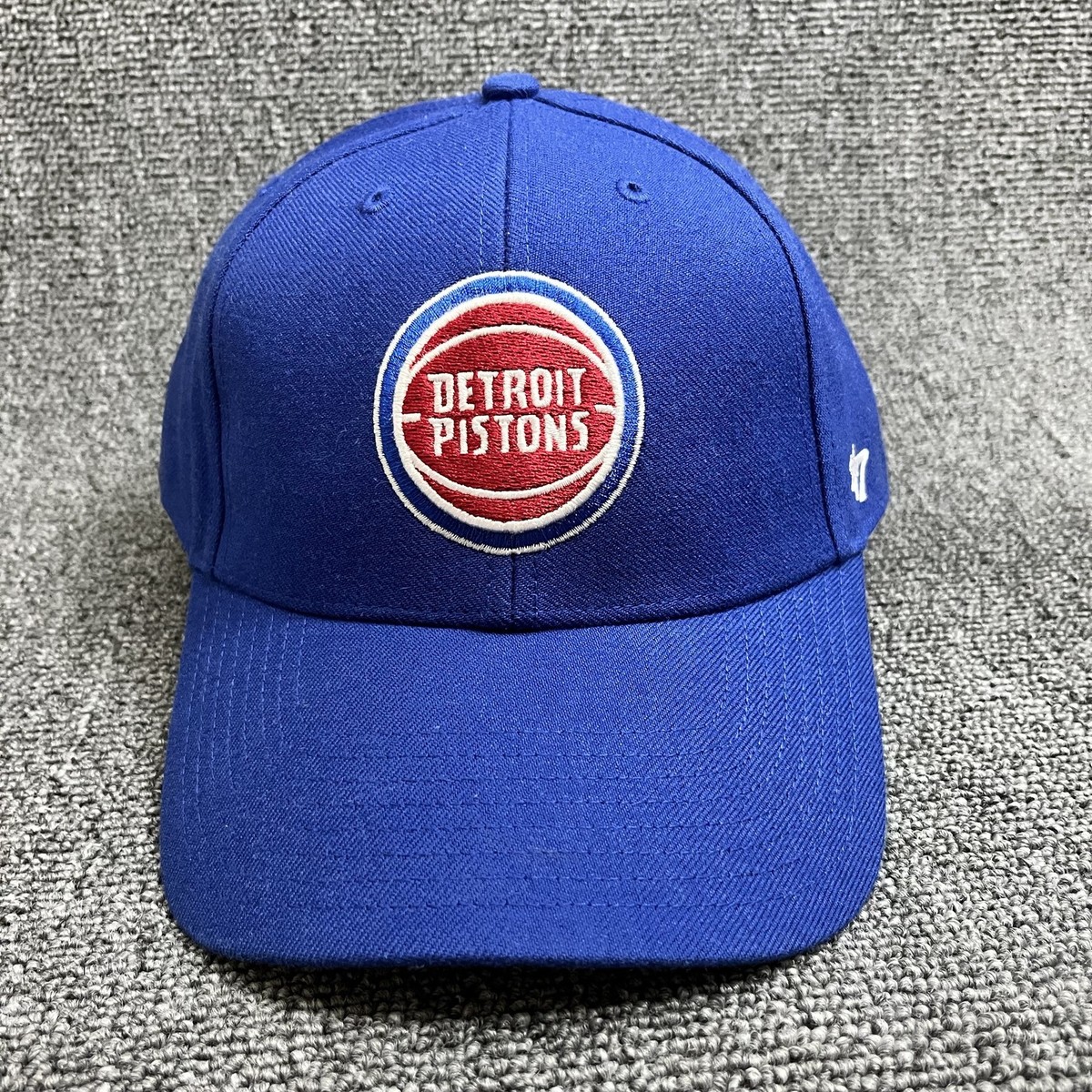 Detroit Pistons '47 Brand MVP Adjustable Hat Blue Structured Cap Hook-and-loop