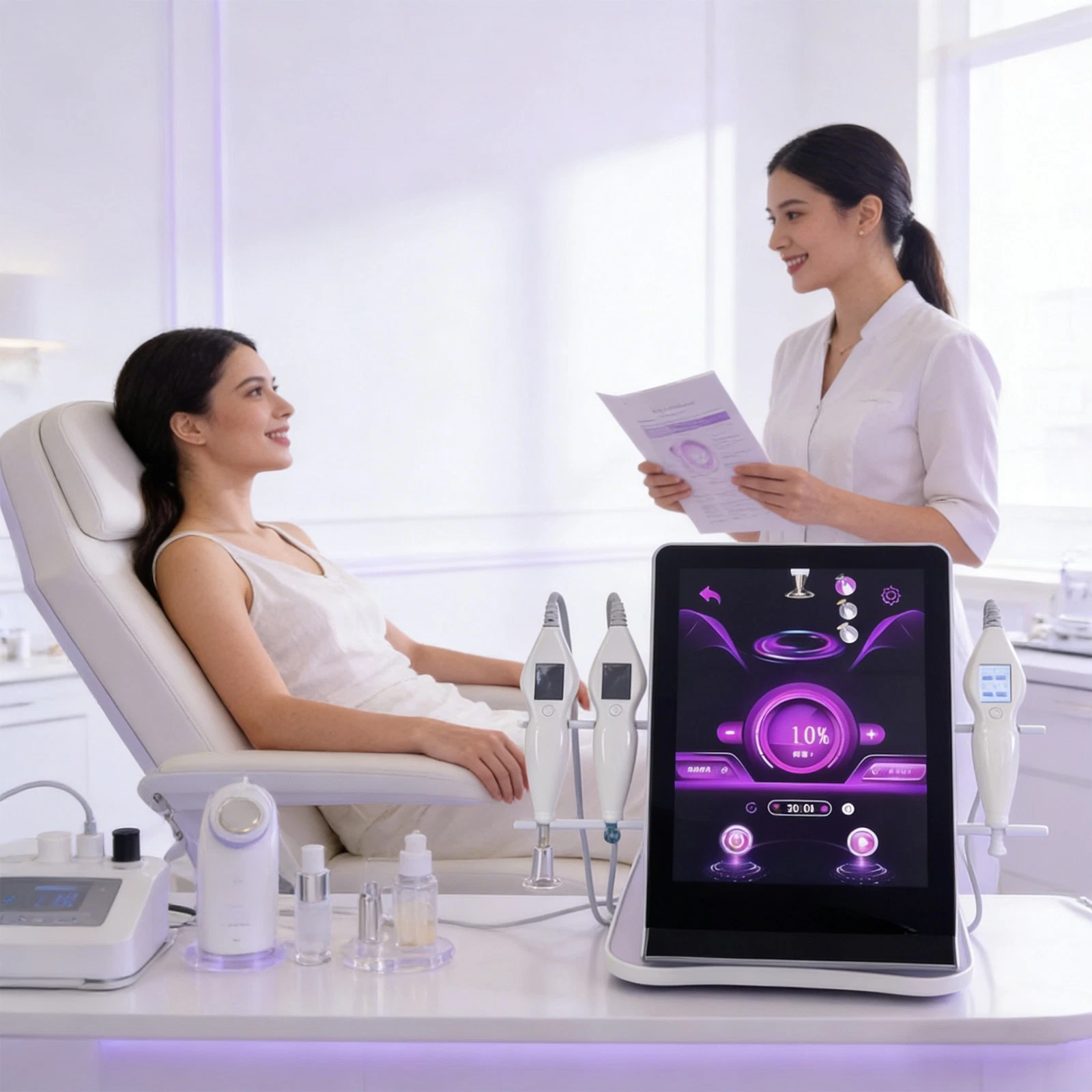 Hot cold plasma analyzer, skin rejuvenation, anti-aging, and acne treatment