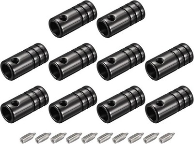 uxcell Metal Shoelace Tips, Screws Shoelaces Tip Cord End Black 