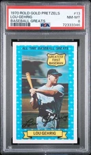 1970 Rold Gold Pretzels Lou Gehrig PSA 8 NM-MT NY Yankees #13 Baseball Greats