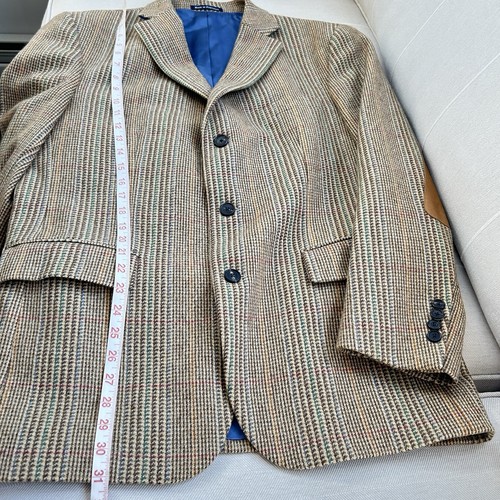 Reid & Taylor Scotland Wool Tweed Blazer Size 42R Houndstooth Sport Coat Jacket - Picture 22 of 24