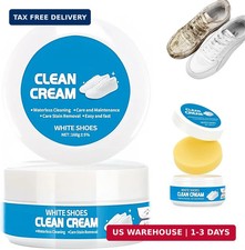 2pcs White Shoe Cleaner Cream, 2026 New Multipurpose No-Wash Solid Paste with Sp