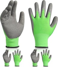 3 Pairs Rubber Coated Non Slip Kids Gardening Gloves Toddler/Children Yard Work