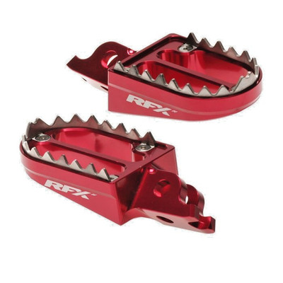 RFX PRO BITE FUSSRASTEN ROT/SILBER - HONDA CRF450 R 2002 - 2024