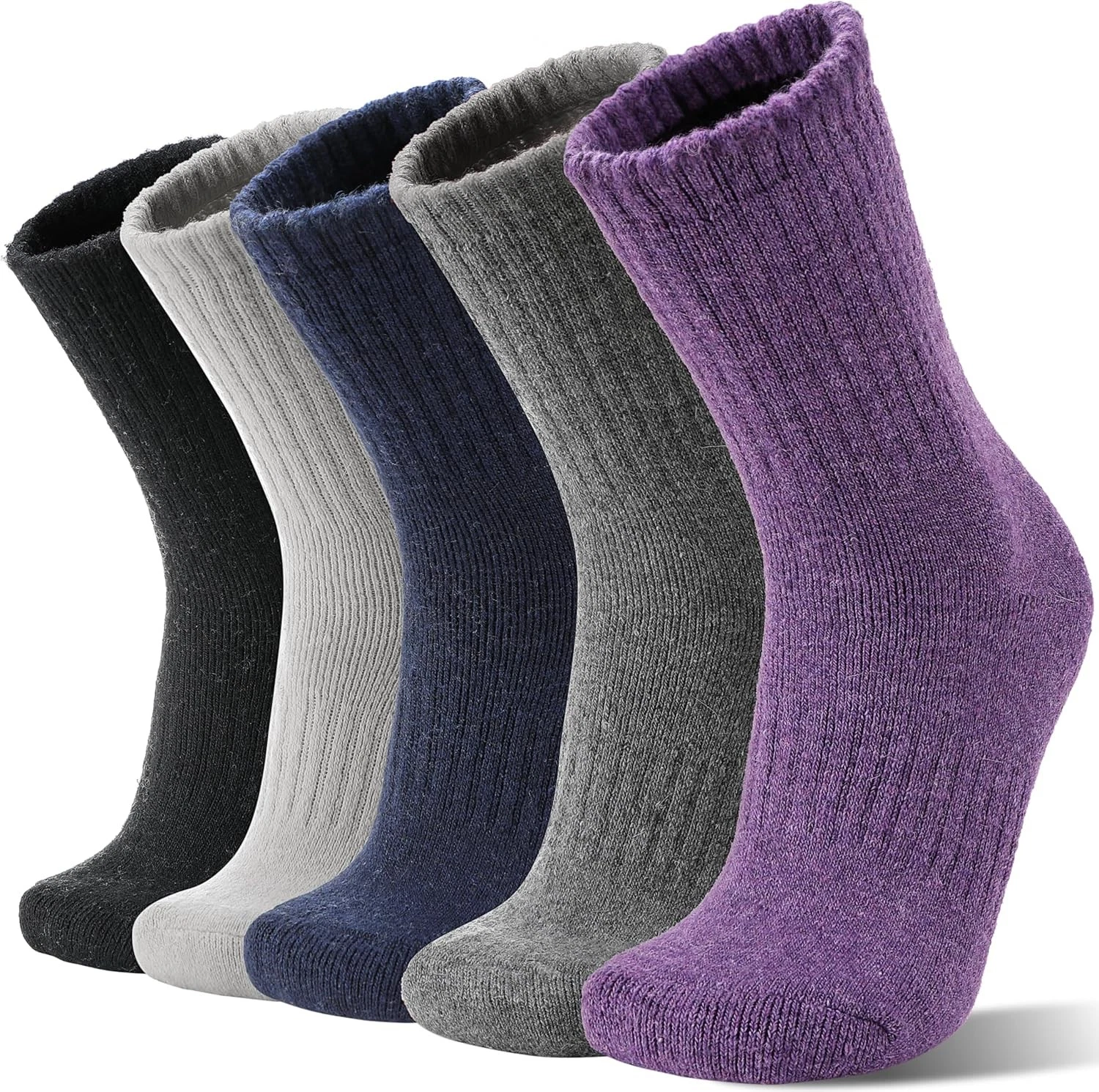 Sandsuced Merino Wool Hiking Socks 5 Pack Warm Thermal Thick Boot Socks for
Opens in a new window or