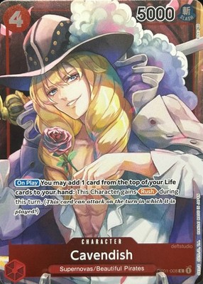   Cavendish   OP01-008 Box Topper Romance Dawn Foil One Piece TCG NM