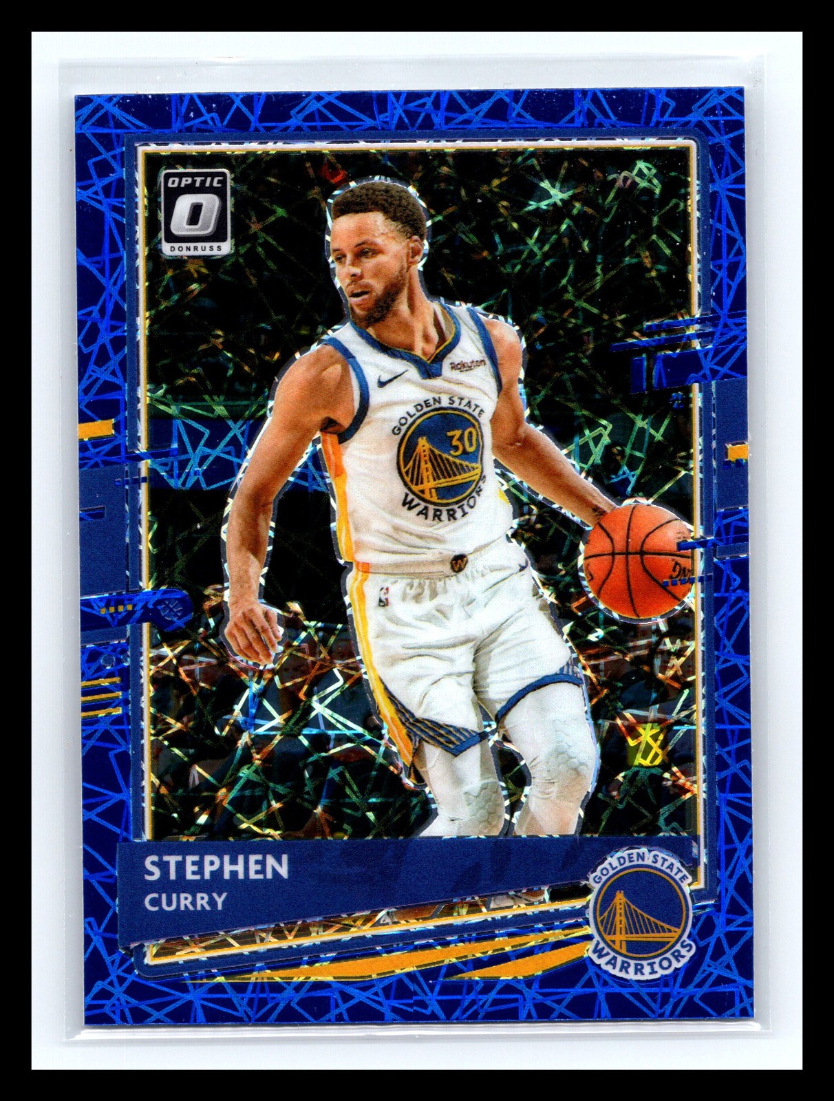 2020-21 Stephen Curry Donruss Optic Blue Velocity Prizm Holo # 17
