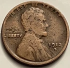 1912-D Lincoln Wheat Cent Denver Mint Low Mintage Early Date JC1452