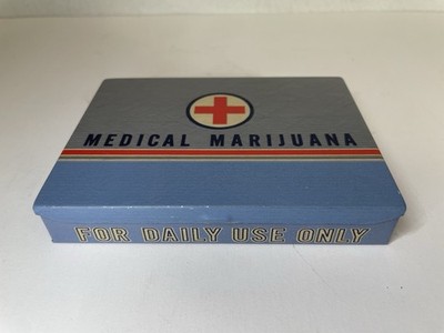 Blue Q  Medical Marijuana  Stash Pocket Tin  For Daily Use Only  - Retired