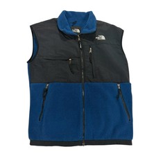 Vintage 90s The North Face Denali Fleece Blue Full Zip Outdoor Vest Mens Size L