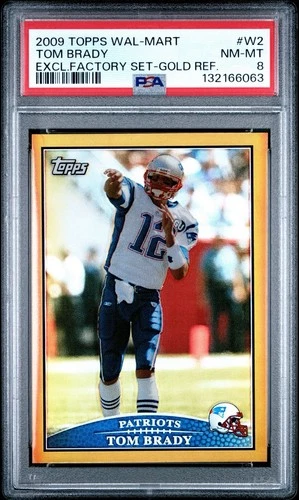2009 Topps Chrome Tom Brady W2 GOLD REFRACTOR PSA 8 Near Mint