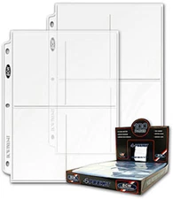 50 - 4 Pocket 3.5 x 5.25 Photo Postcard Protector BCW Pro4T - fits 3 ring binder
