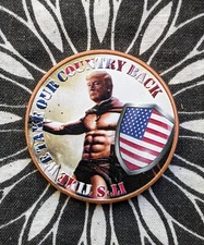 Trump 1oz Proof and Colored US Capitol Shield and Eagle 999 Copper round