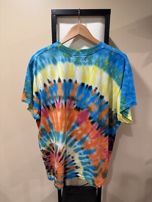 Amiri Tie-Dye Logo Multicolor Short Sleeve T-Shirt | eBay