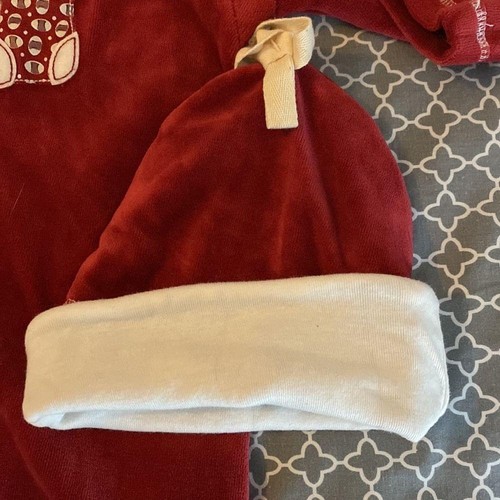 Babystyle Baby Christmas Footed Romper with hat 6-12 Months NWT NEW Boy or Girl - Picture 3 of 4
