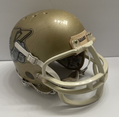 adams y1 football helmets Adams USA A2010. Med. Youth Jr. H.S. Football Helmet - Gold With White  Facemask