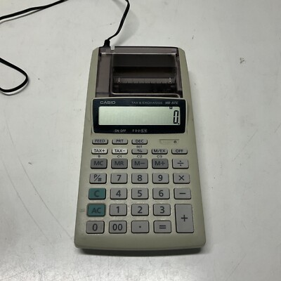 Casio HR-8TE Printing Tax Calculator Adding Machine Power