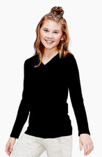 So Cute    Girls Plain T-Shirt Long Sleeve T-Shirt Size 10  12