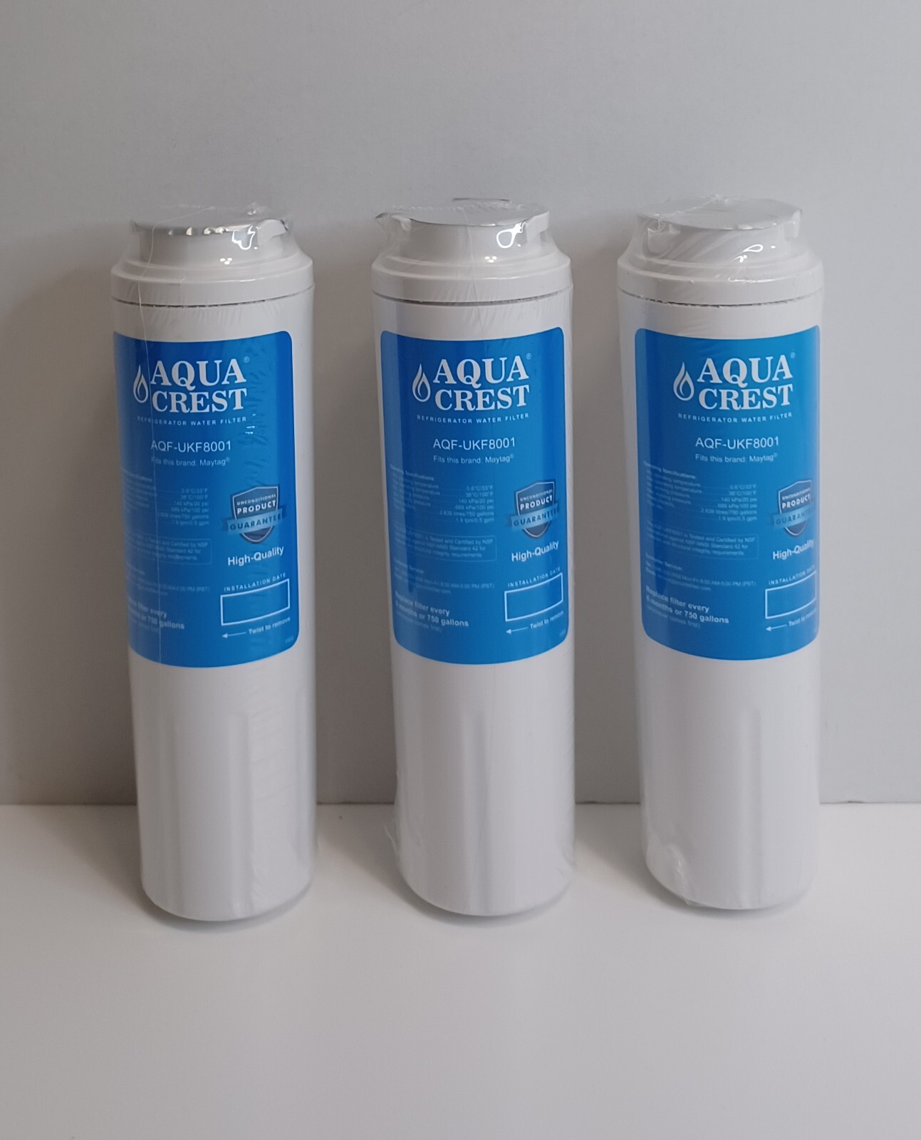 Aqua Crest Refrigerator Water Filter UKF8001 New Sealed 3 Pack eBay