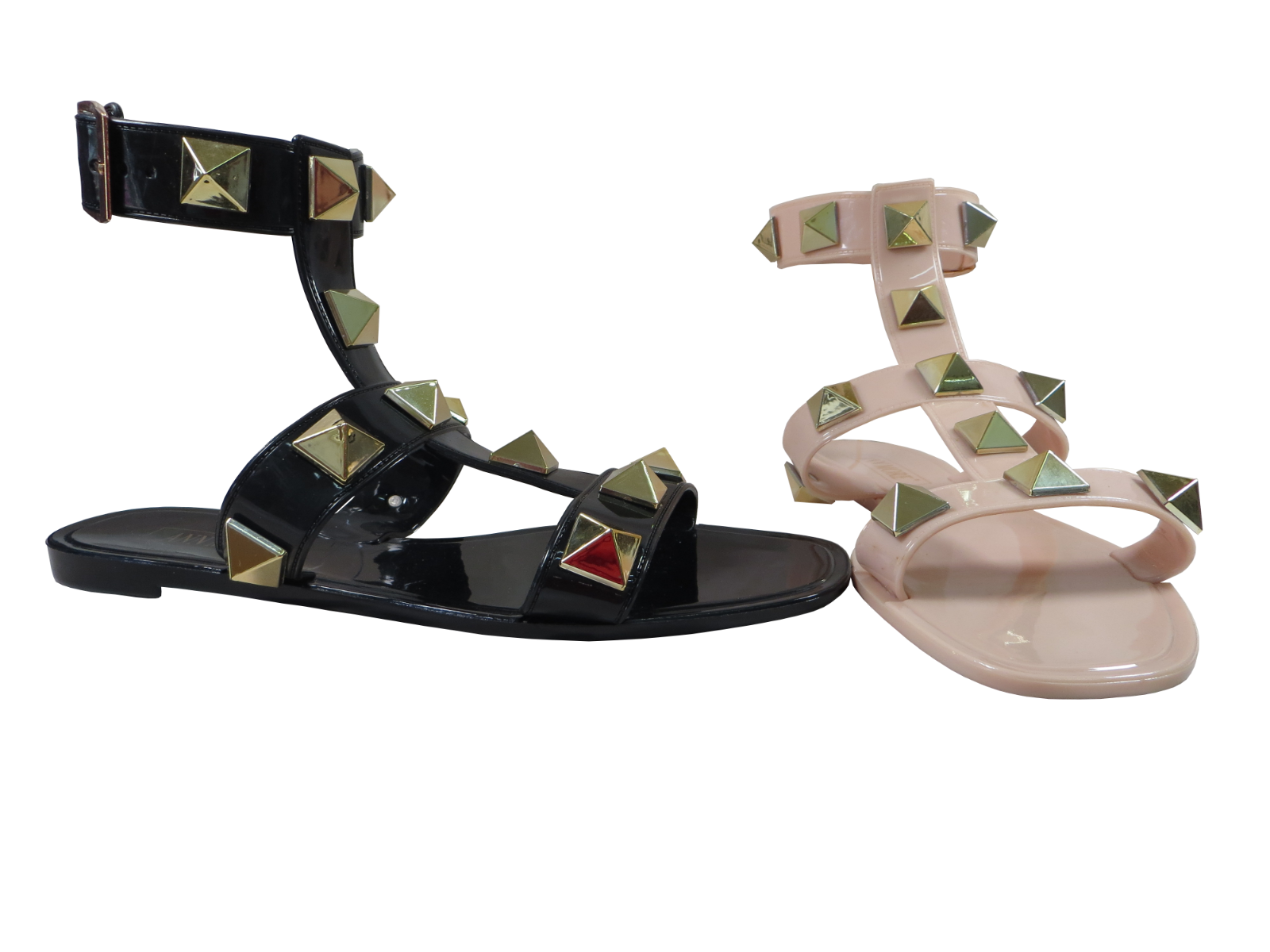 ANN MORE ASTORIA Jelly Sandal Women shoes Big Studded pattern Ankle