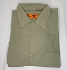 RED KAP Short Sleeve Work Shirt Uniform Two Pocket Cotton Blend Size Medium  NEW