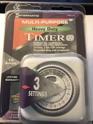 Intermatic TN311C Heavy Duty Timer 15Amp 120V Indoor Use Multi Purpose Brand New