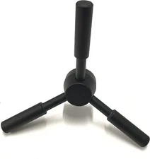 3 Spoke Matt Black Finish Gun Safe Handle for Strong Safes & Vault Doors Shaft