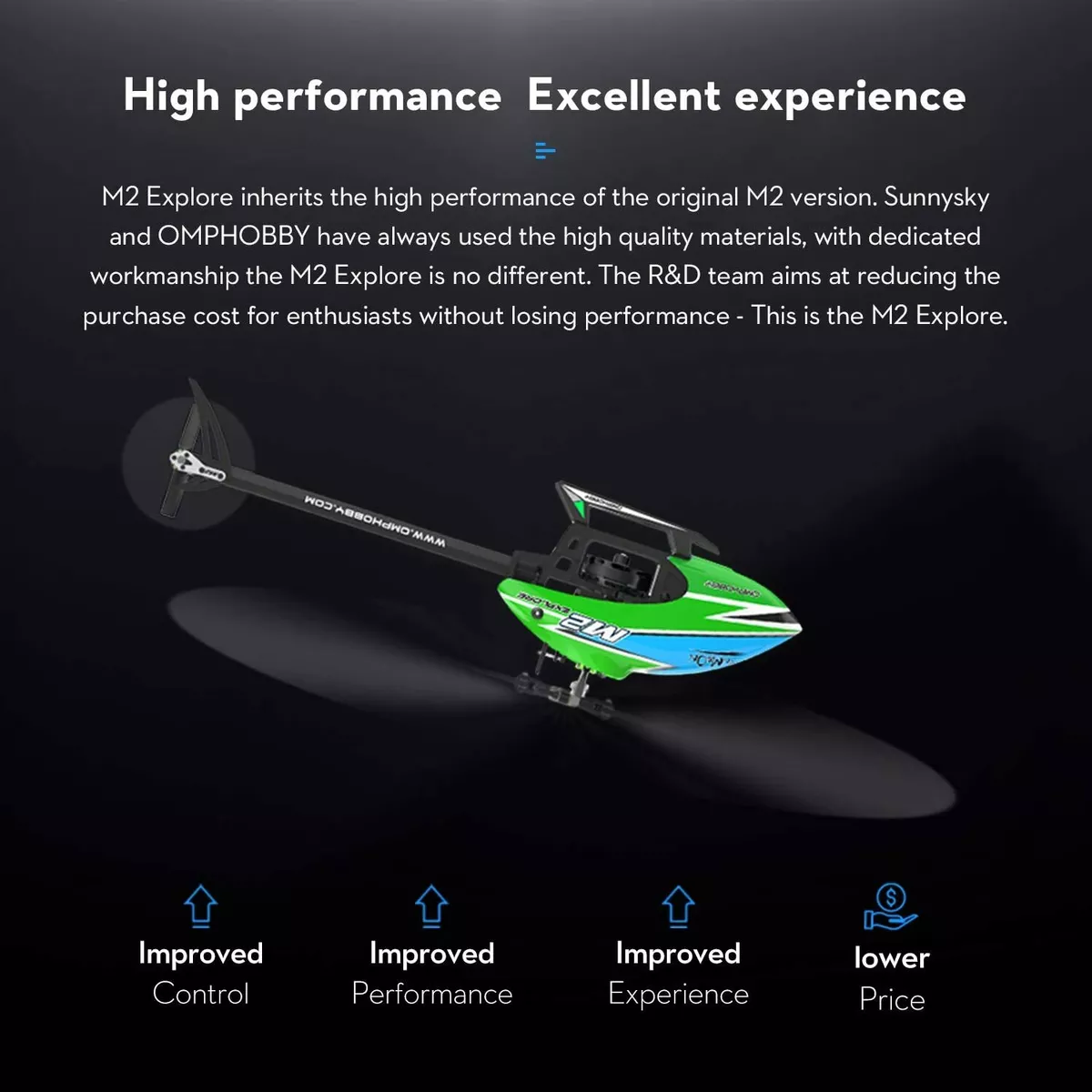 OMP Hobby M2 RC Helicopter Explore Version OMPHobby M2 EXP Small Electric Heli