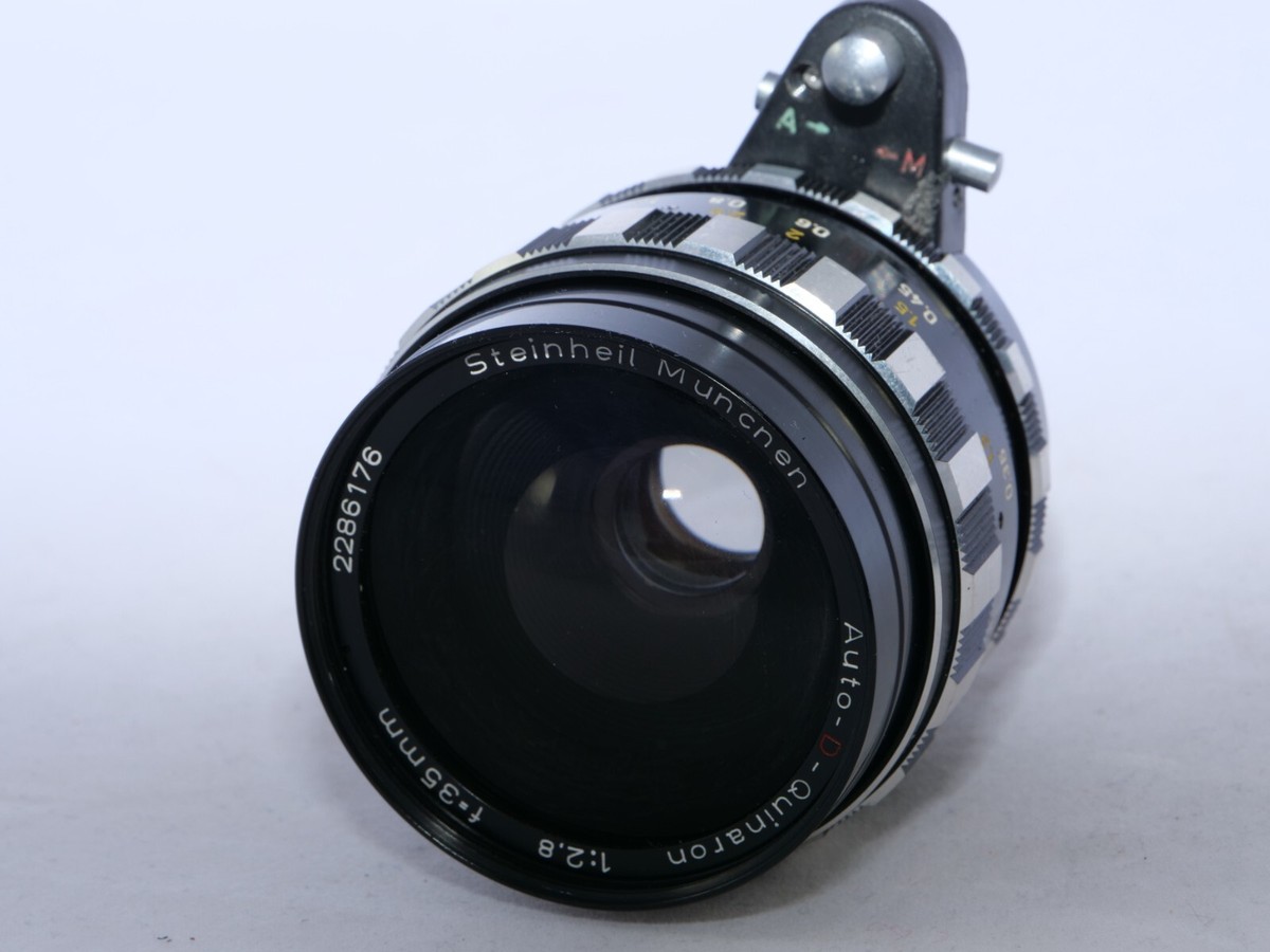 Exakta Steinheil Auto-D-Quinaron 35mm f/2.8 w. a. lens. Black