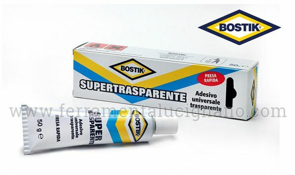 COLLA BOSTIK TRASPARENTE ADESIVO UNIVERSALE A CONTATTO PELLE CUOIO LEGNO GR.50