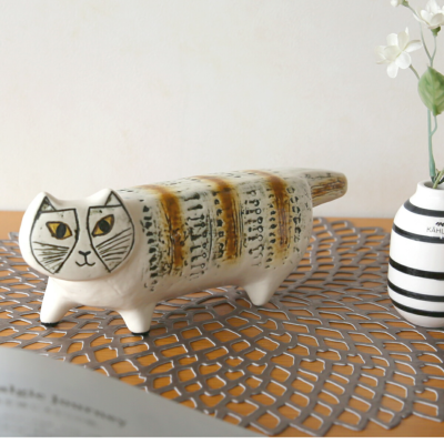 Lisa Larson Mikey's Dad Max Cat Figure Brown Ceramic Scandinavian