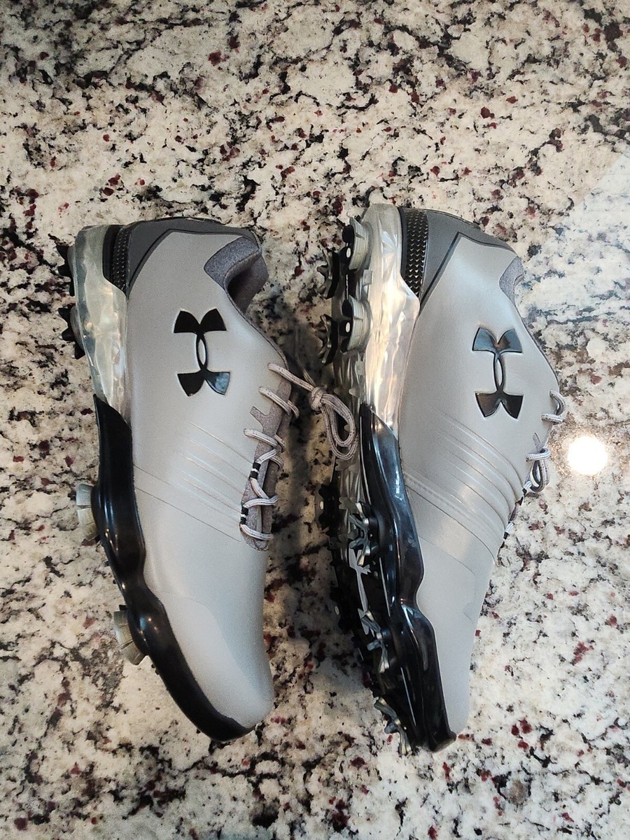 Under Armour UA Match Play Mens Golf Shoes Grey Spiked 3019893-106 Size 11 NEW Under Armour Mens Match Play 3019893-106 Gray Golf Sneakers  main image 2