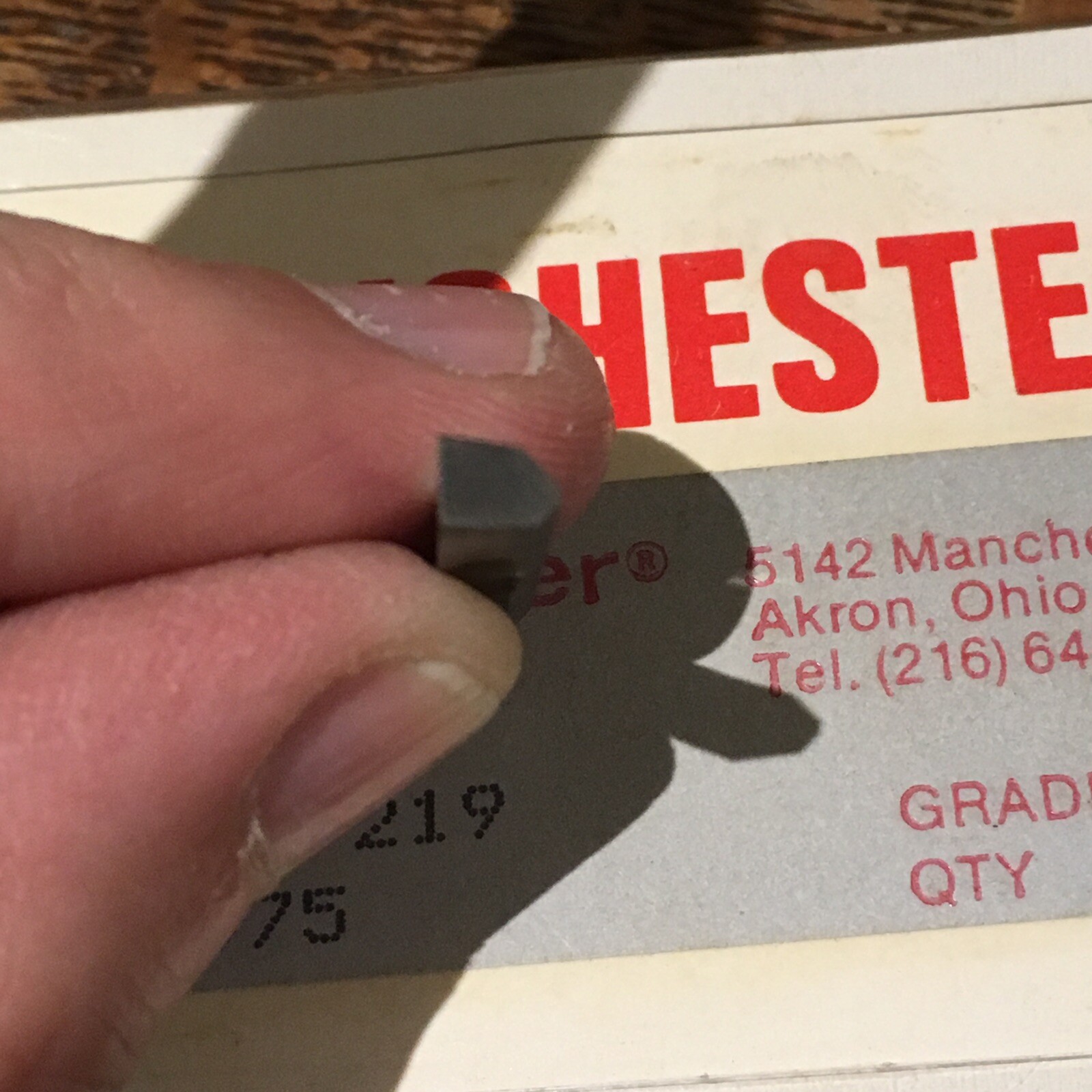 (9x) Manchester Tooling 508219 Grade C5 Dogbone Bits Cutoff Carbide