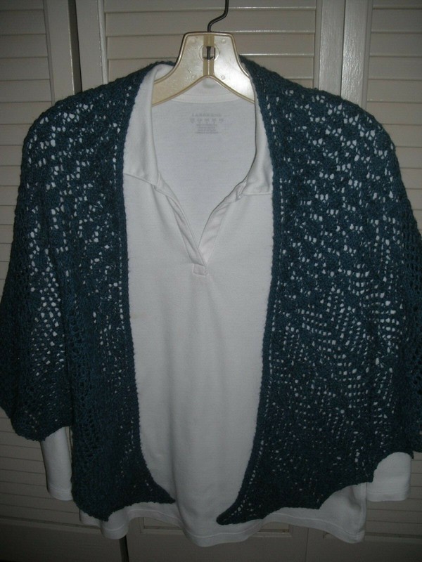 WOMEN'S SHAWL HAND KNIT ALPACA SILK  COTTON LINEN NEW    #69