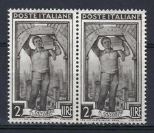 Italy 1950 Sc# 551 Mason Lombardia pair MNH