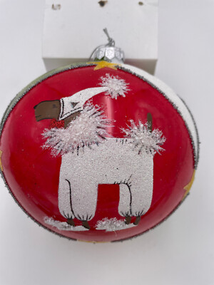 D56-Patience Brewster, Krinkles *Dog Jumbo Glass Blown Orn.* 36636