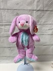 Ty Tylux Pluffies Bunny Rabbit TWITCHY Baby Plush Lovey Purple Blue 2003 Ear Tag — photo 2