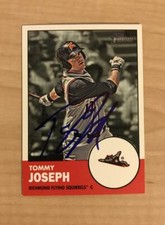 TOMMY JOSEPH RICHMOND FLYING SQUIRRELS SIGNED 2012 TOPPS HERITAGE CARD#141 W/COA