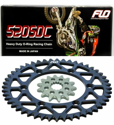 KAWASAKI KX450 FLO O-RING Gold Motocross Chain BLACK Sprocket Combo Kit 50/13T 
