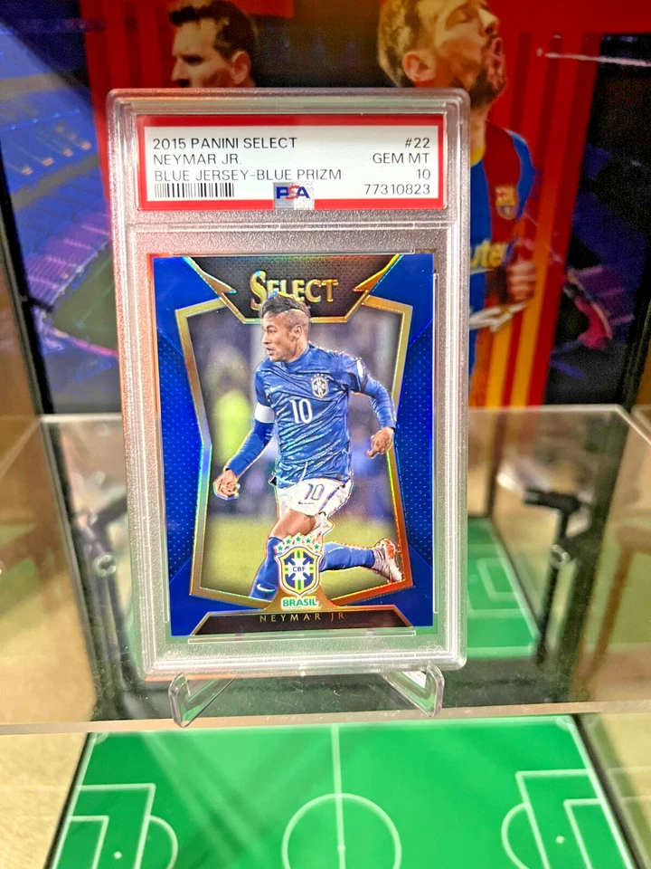2015-16 Panini Select Blue Prizm /299 Neymar Jr #22 PSA 10 GEM MINT - Image 4 of 4
