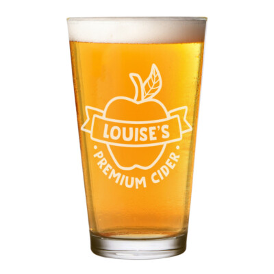 Personalisiertes Pint Glas Premium Apfelwein Craft Bier Apfelwein individuell Papa Geburtstag Onkel