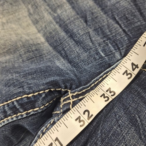 Miss Me Women's Size 26x32 Jeans Standard Boot Cut Blue Distressed Rhinestones - Picture 4 of 9