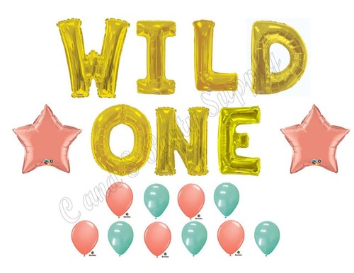 GROßE 34" WILD ONE Tribal 1. Geburtstag Party Luftballons Dekoration Zubehör First