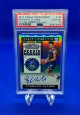 2019-20 Panini Contenders Brandon Clarke Rookie Ticket Auto Silver PSA 10 POP11