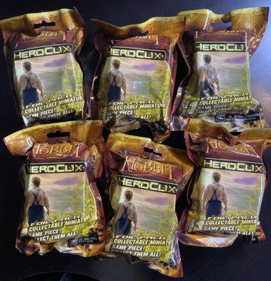 HEROCLIX - The HOBBIT An Unexpected Journey - LOT of 6 Sealed Bags NEW 2012 