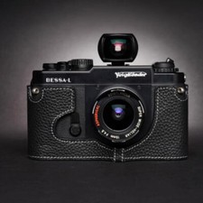 Custodia mezza fotocamera in vera pelle per Voigtlander Bessa R Bessa-L
